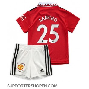 Manchester United Jadon Sancho #25 Hemmatröja Barn 2022-23 Kortärmad (+ korta byxor)